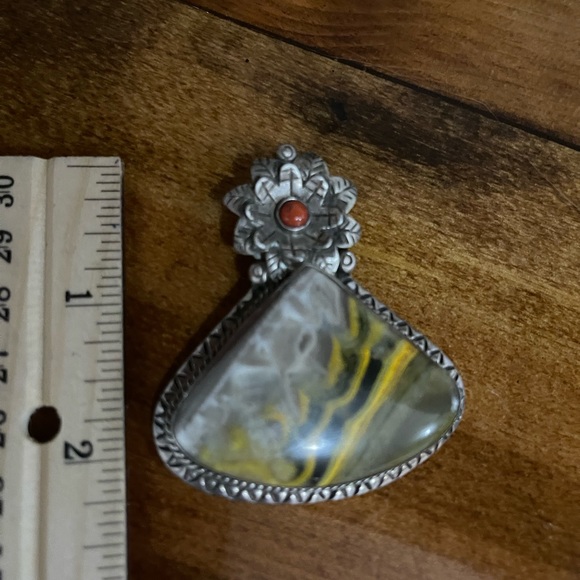 SOLD……Bubblebee Jasper Pendant - Picture 8 of 8